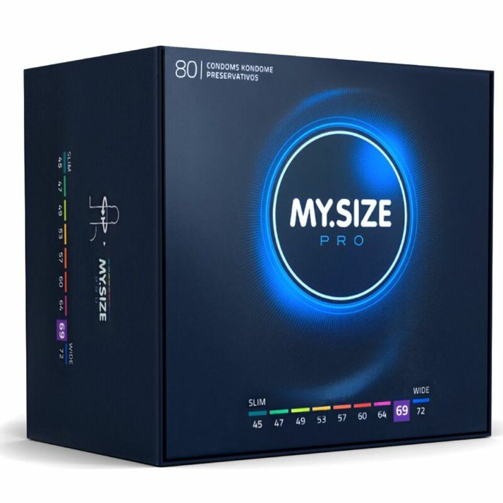 Confezione di preservativi My.Size Pro, 80 pezzi, misura 69 mm.