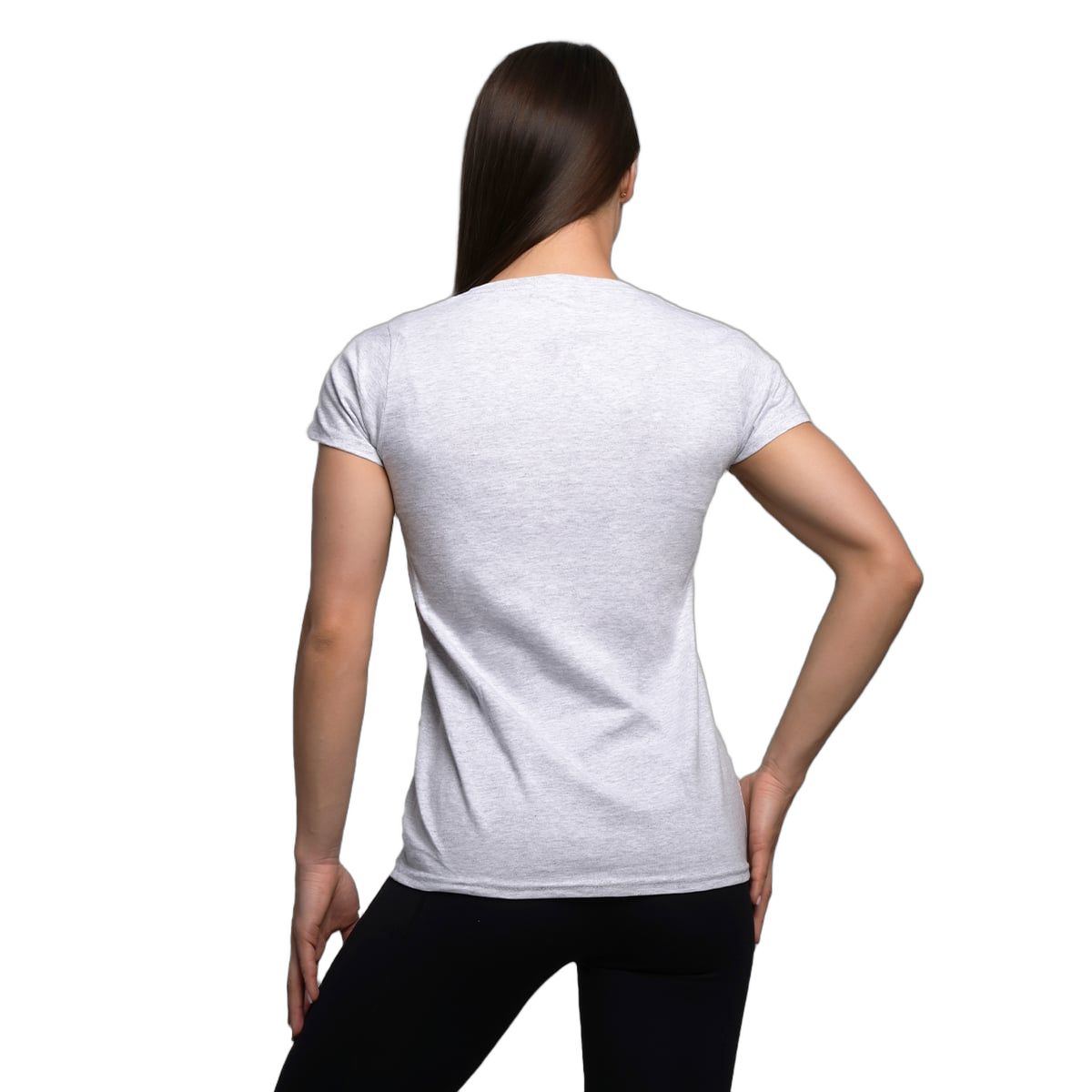 GymBeam T-shirt donna Basic regular a manica corta grigio melange