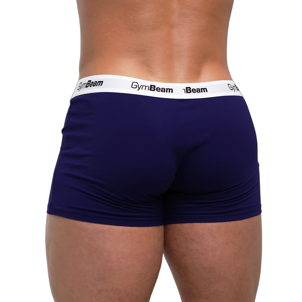 GymBeam Boxer uomo Essentials 3Pack Navy in cotone elastan