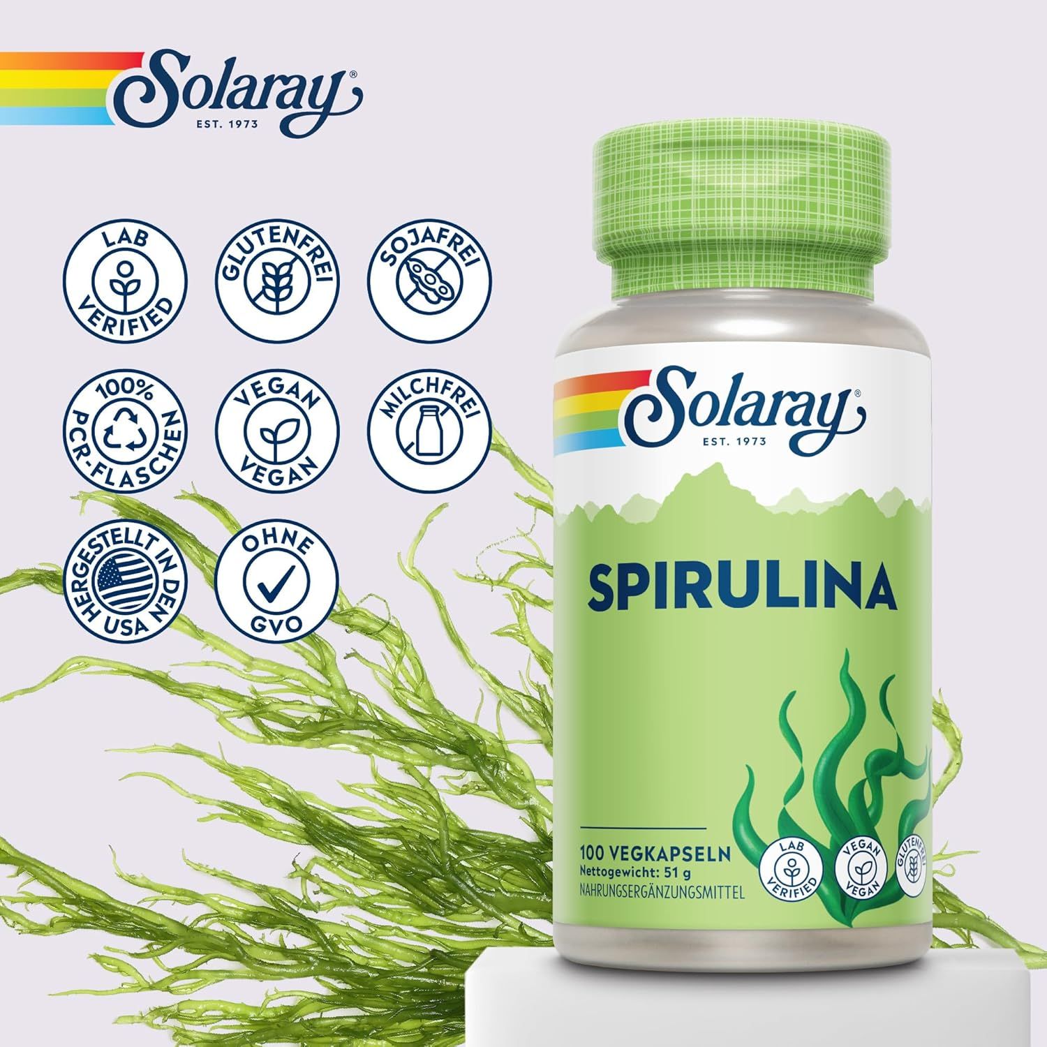 Solaray Capsule di Alga Spirulina