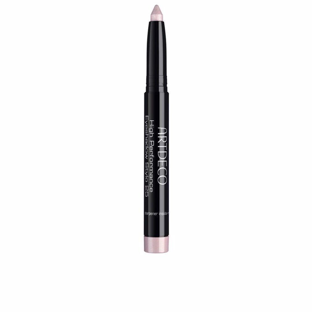Artdeco High Performance Eyeshadow Stylo. Matita nera con ombretto rosa. Nome del prodotto e marchio visibili.