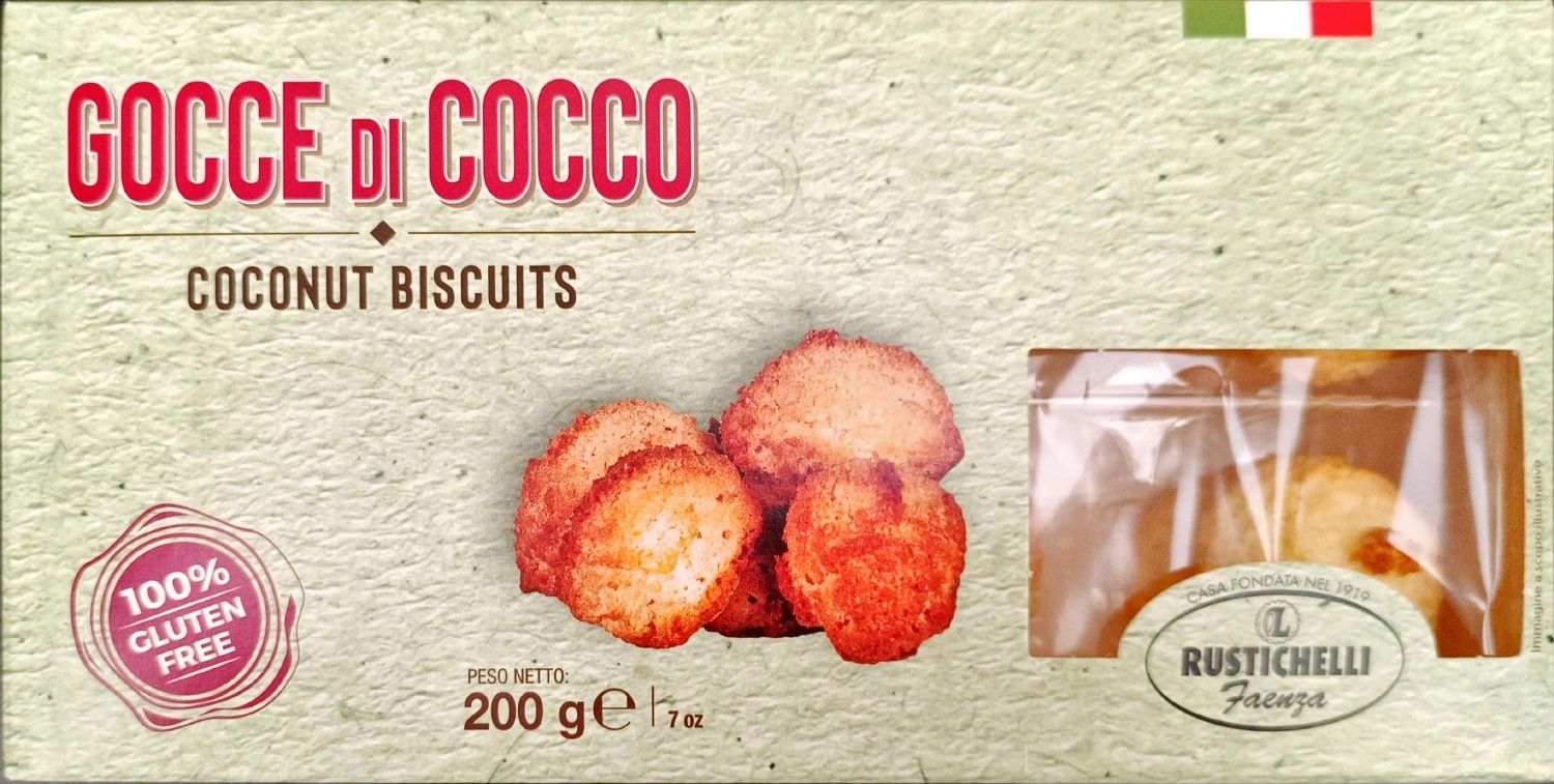 Biscotto Gocce di Cocco senza glutine - Noglut