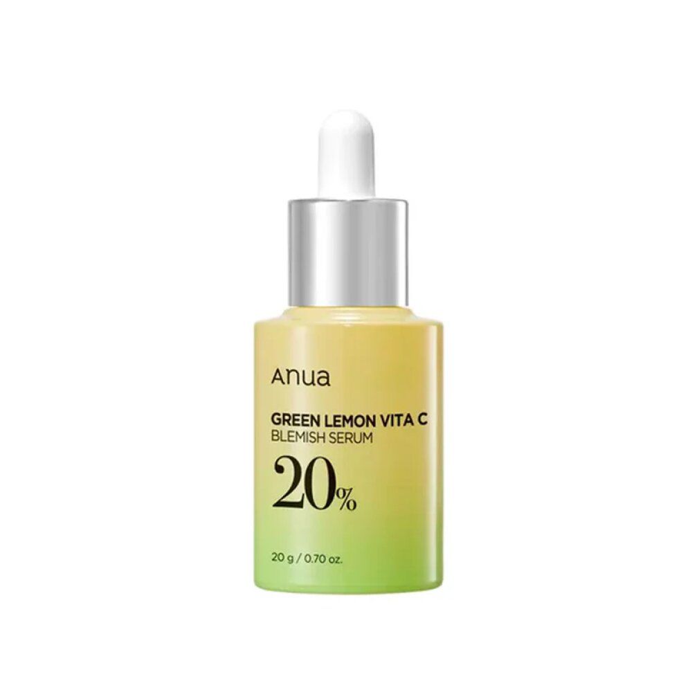 Siero Anua Green Lemon Vita C anti-macchie, flacone con contagocce, 20% Vitamina C.