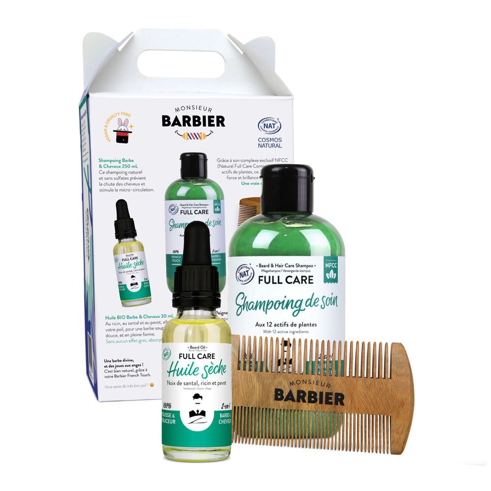 Monsieur BARBIER - Set per la cura della barba e dei capelli - THE BARBE & CHEVEUX BOX
