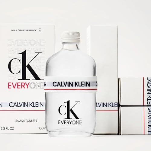 Flacone e confezioni. Flacone trasparente, tappo bianco. Confezioni bianche con logo ck EVERYONE e CALVIN KLEIN.