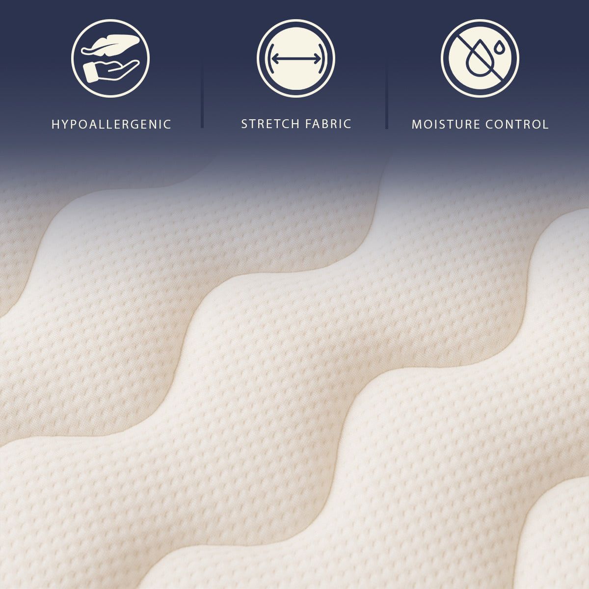The White Stone Materasso 90x200 in Waterfoam e Memory Foam Alto 22cm | Anallergico e Antiacaro