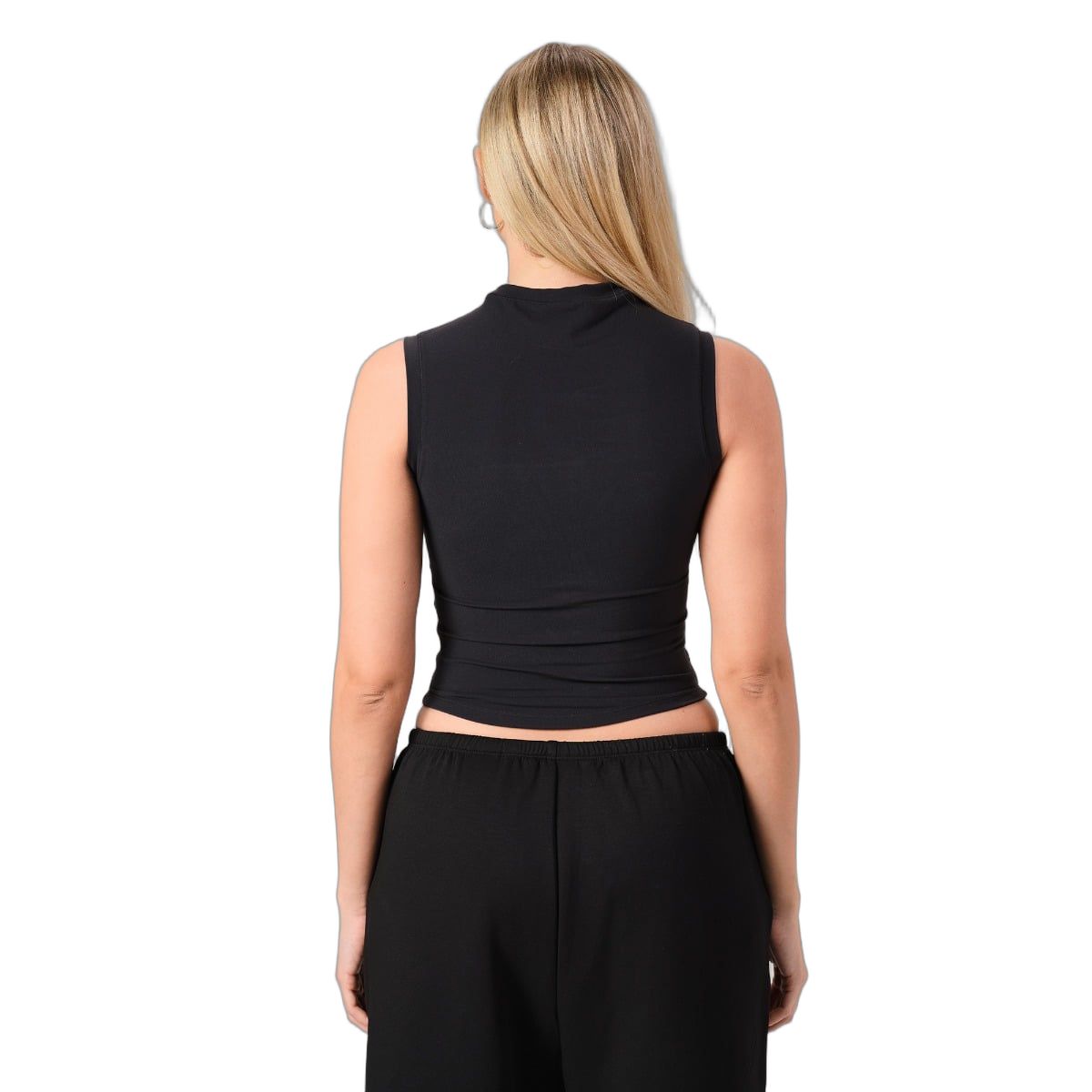 GymBeam Top donna NEO a collo alto senza maniche Black
