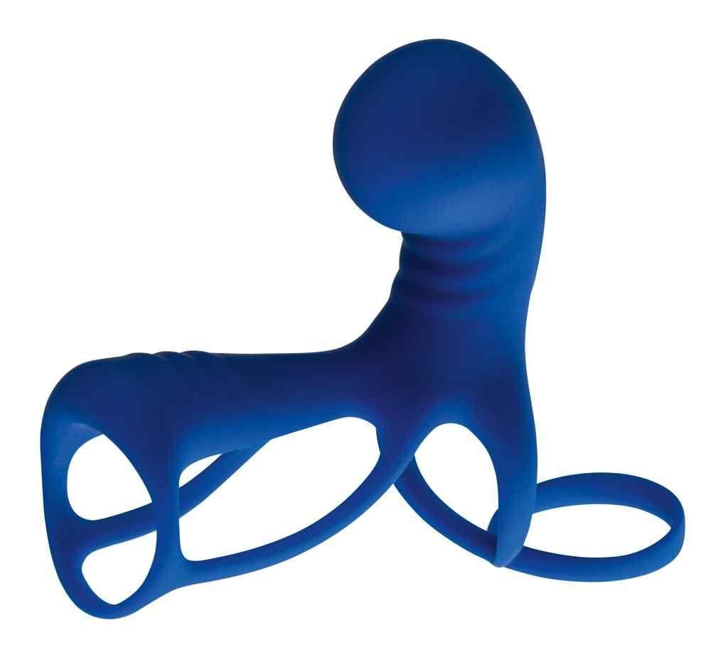 Prodotto benessere blu, design curvo. Apertura ad anello. Superficie liscia.