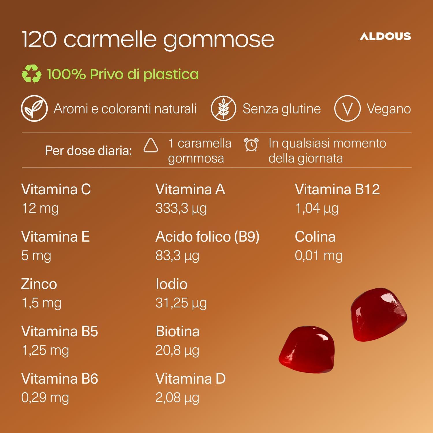 Aldous Gummies Multivitaminiche per Bambini