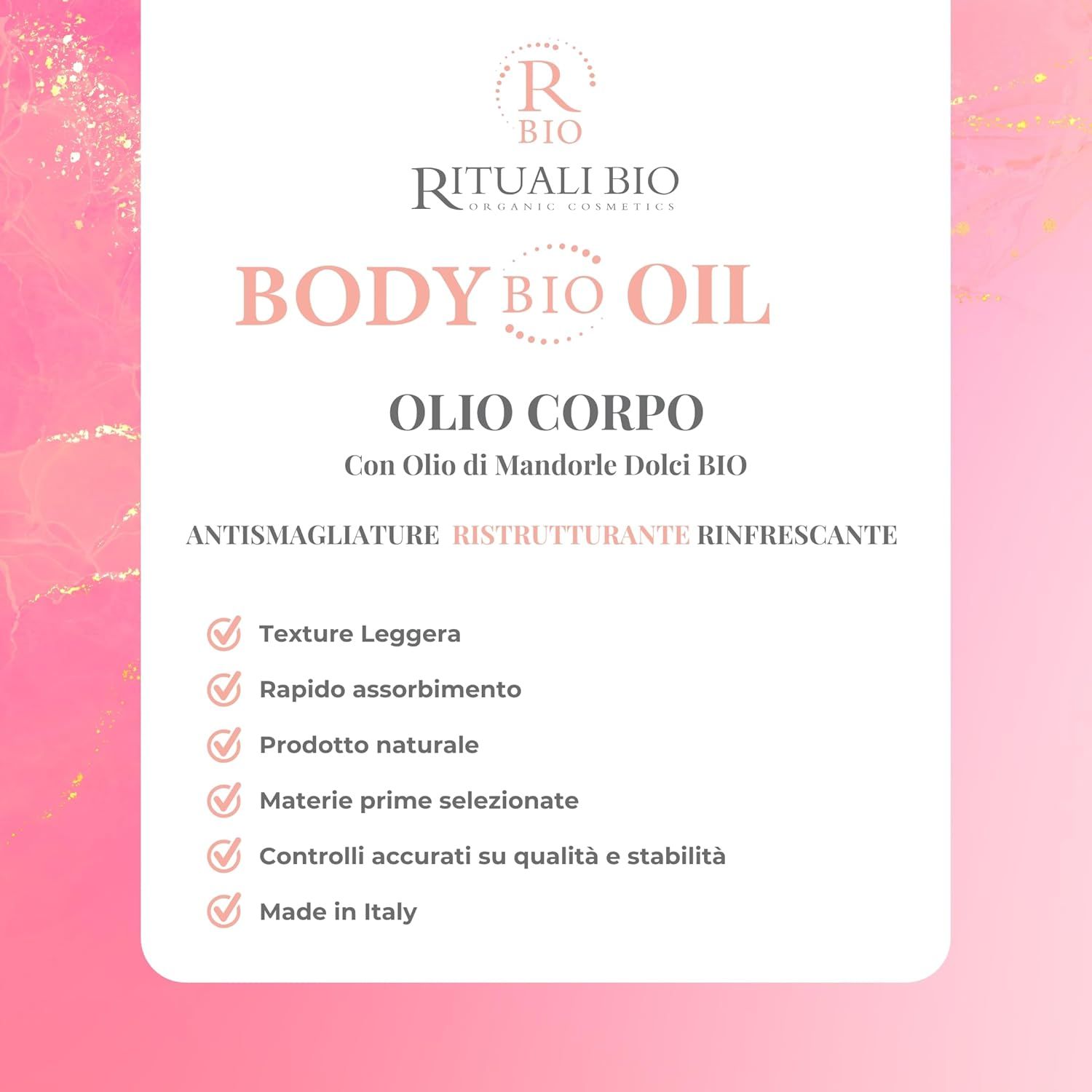 RITUALI BIO - Body Bio Oil Olio Corpo Antismagliature