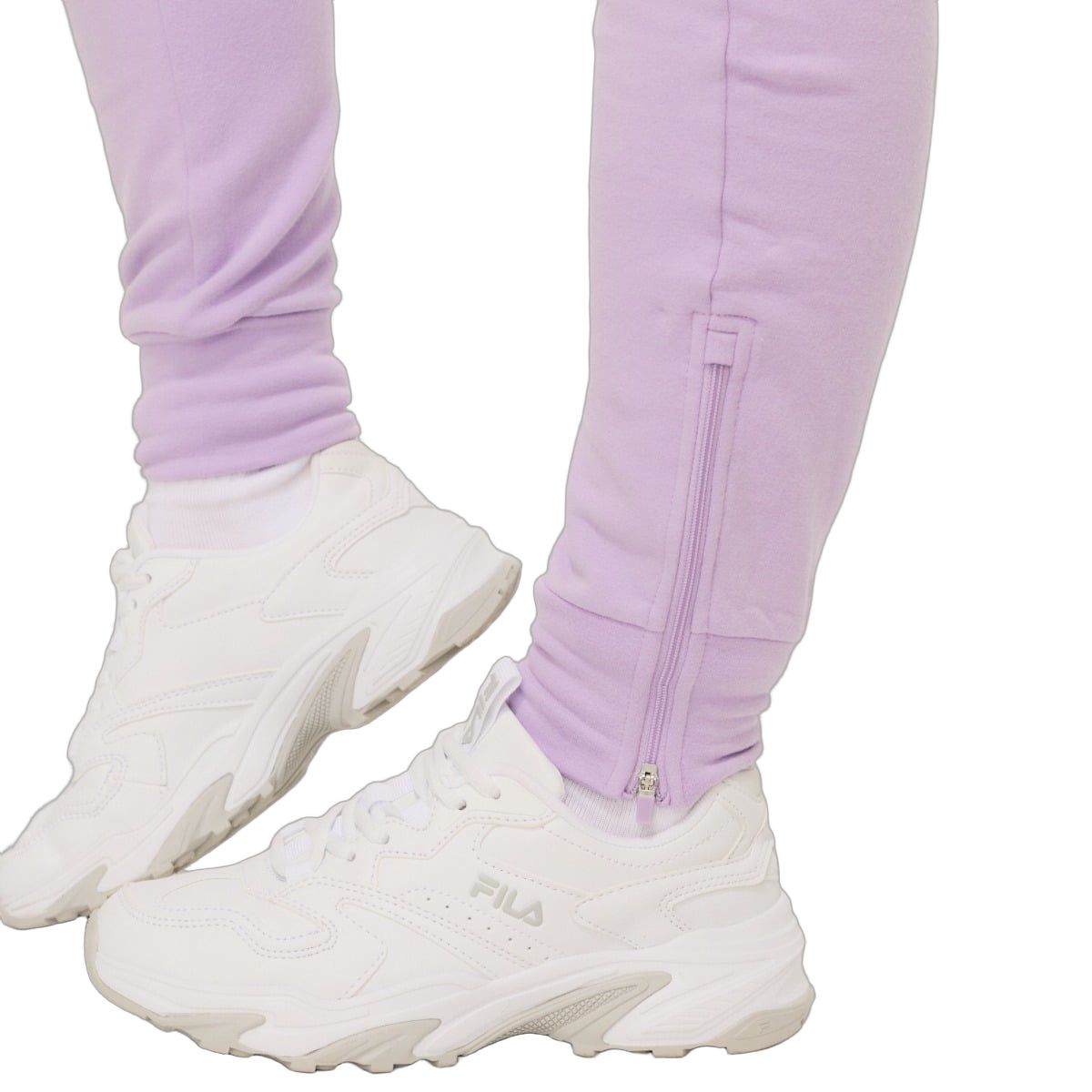 GymBeam Pantaloni tuta donna slim vita alta con coulisse Limitless Lavender