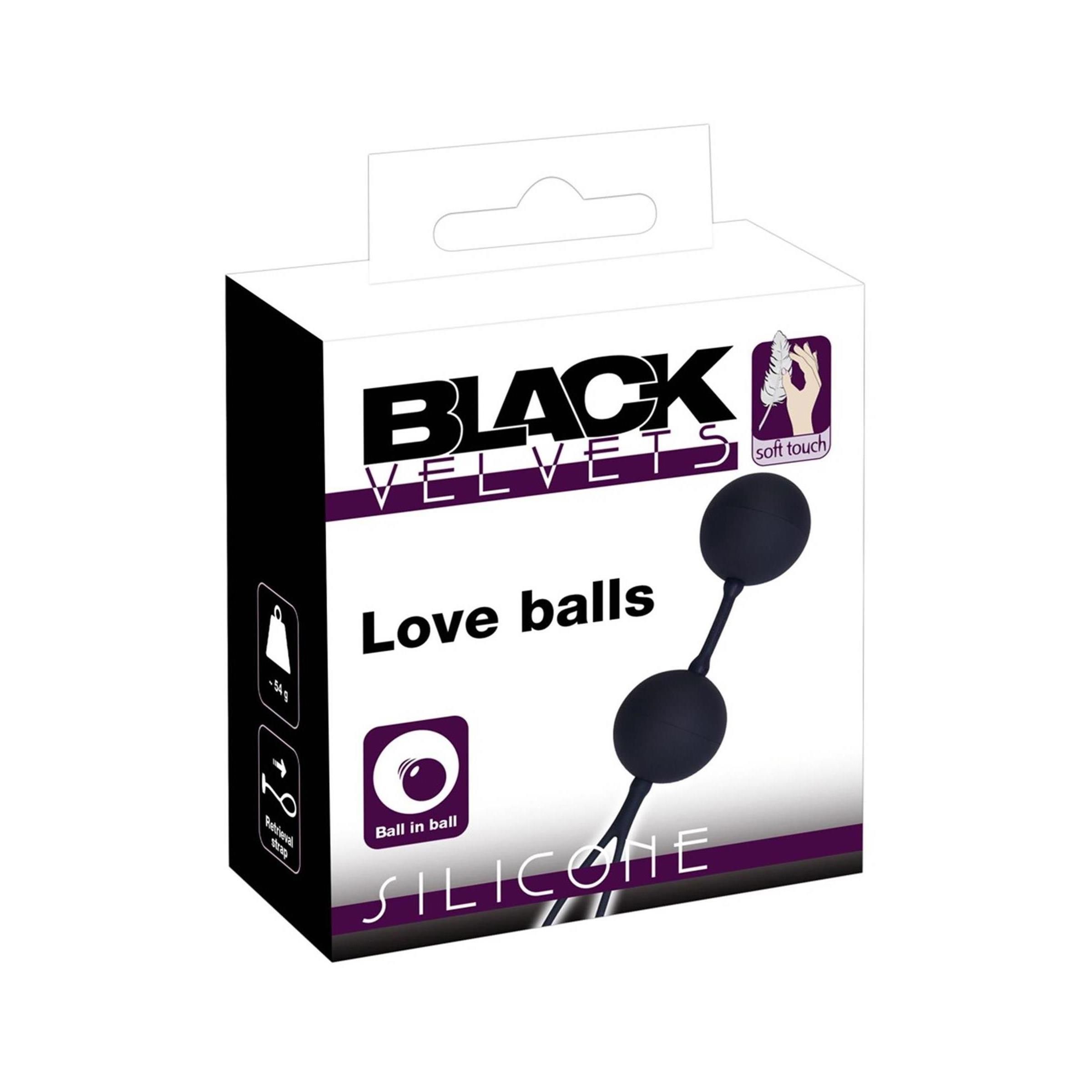 Leichts Love Ball Duo, 54 g | Allenamento del pavimento pelvico per principianti | Black Velvets