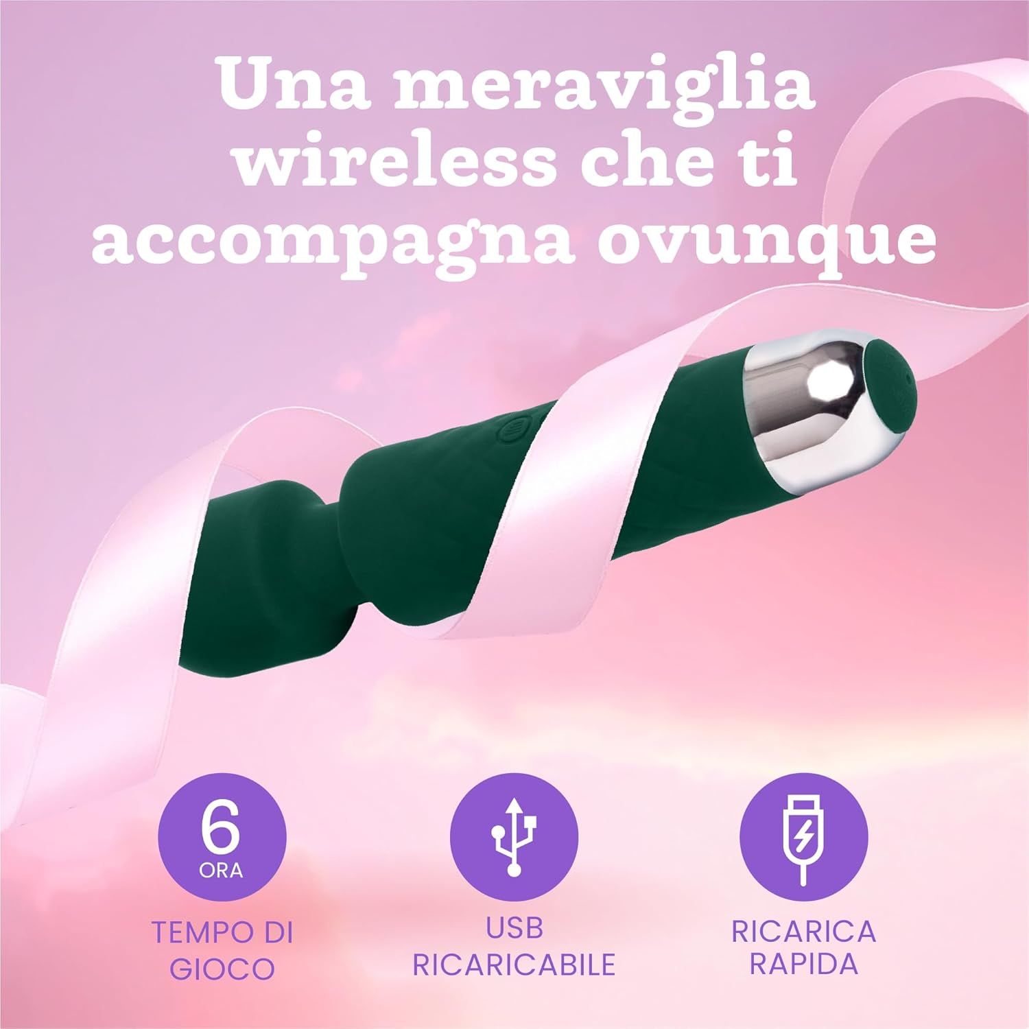 Oliver James Vibratore per donne – Silenzioso e potente, colore verde