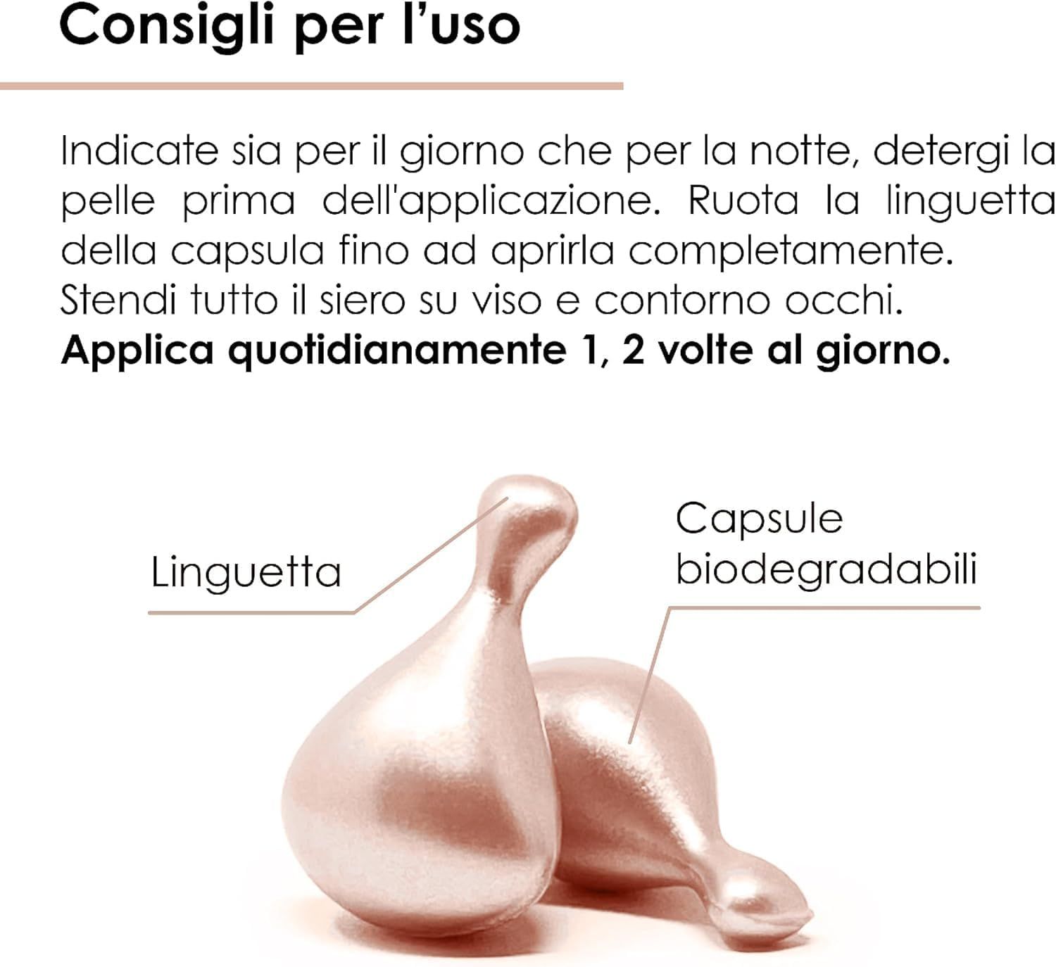 Essenze.me Ceramide Siero Viso e Contorno Occhi Antietà Ristrutturante - 60 Capsule Monodose