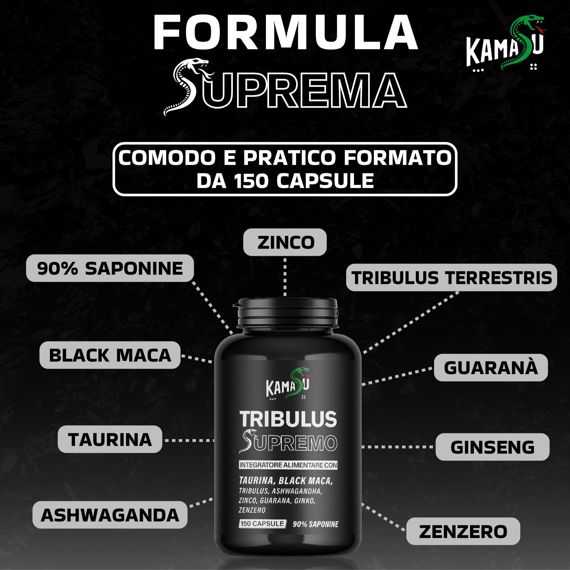 Tribulus terrestris e taurina Testorone - supportbooster - 150Compresse, Supporto Ormonale Naturale