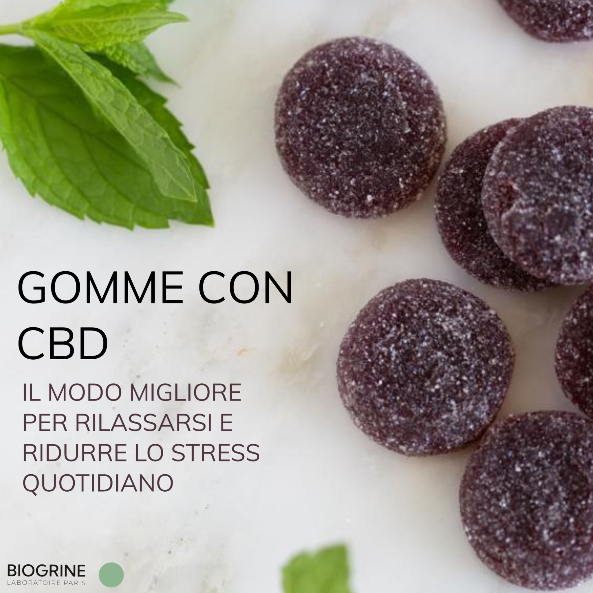 BIOGRINE Caramelle gommose CBD – Lampone