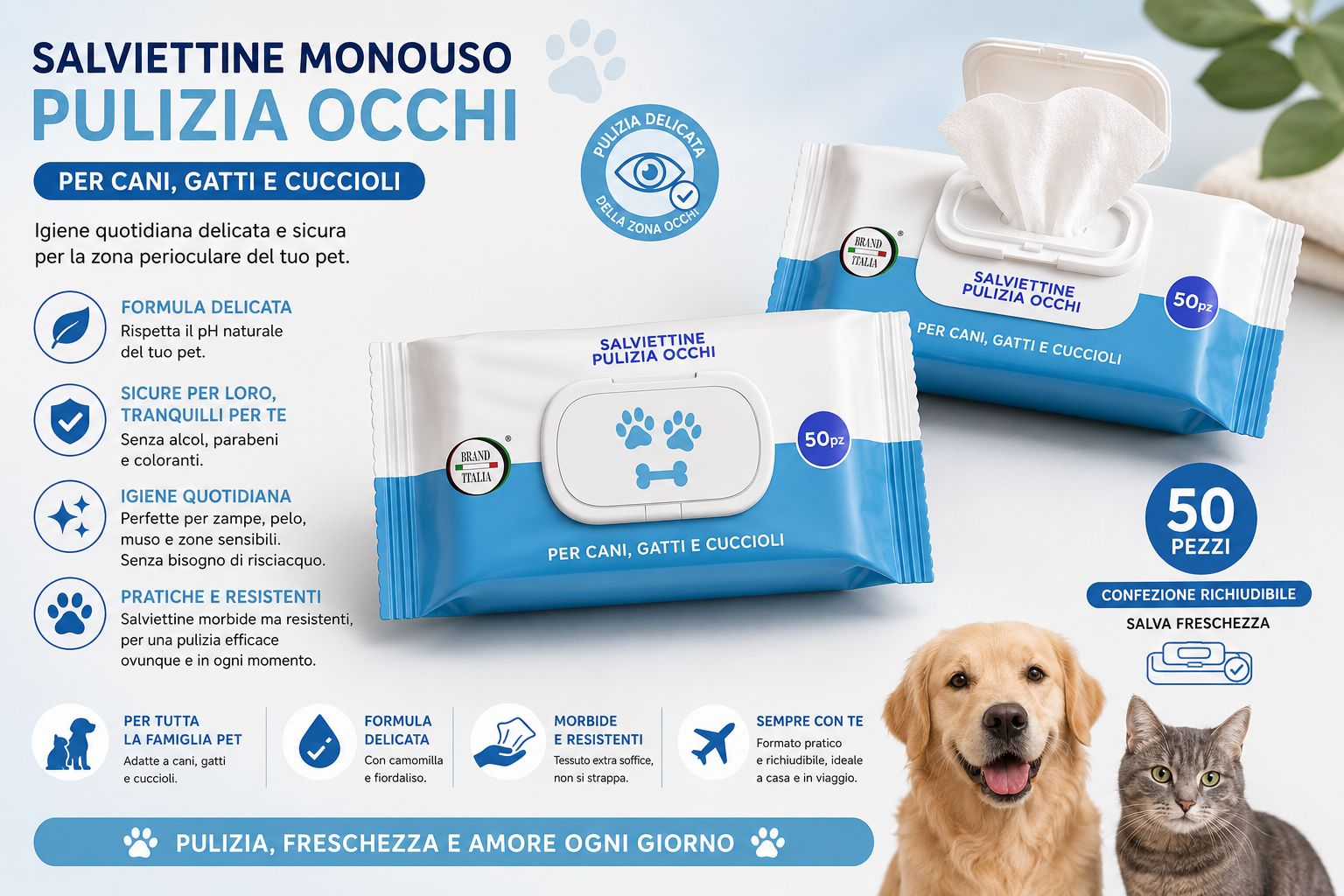 BRAND ITALIA - Salviettine Pulizia Occhi