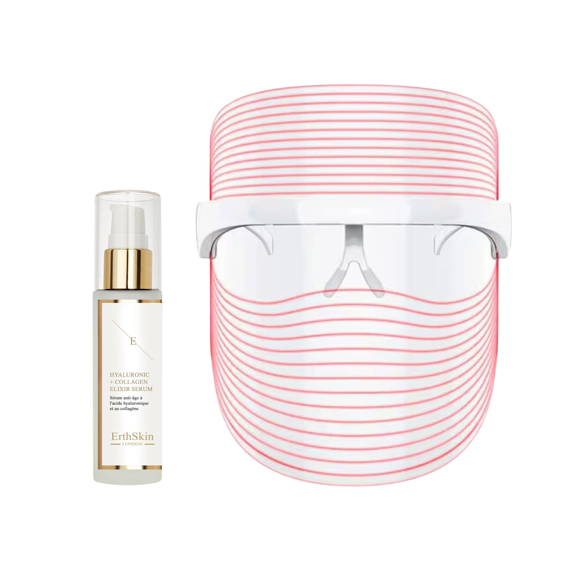 ErthSkin London Maschera LED 3 Colori Duo Acido Ialuronico Collagene