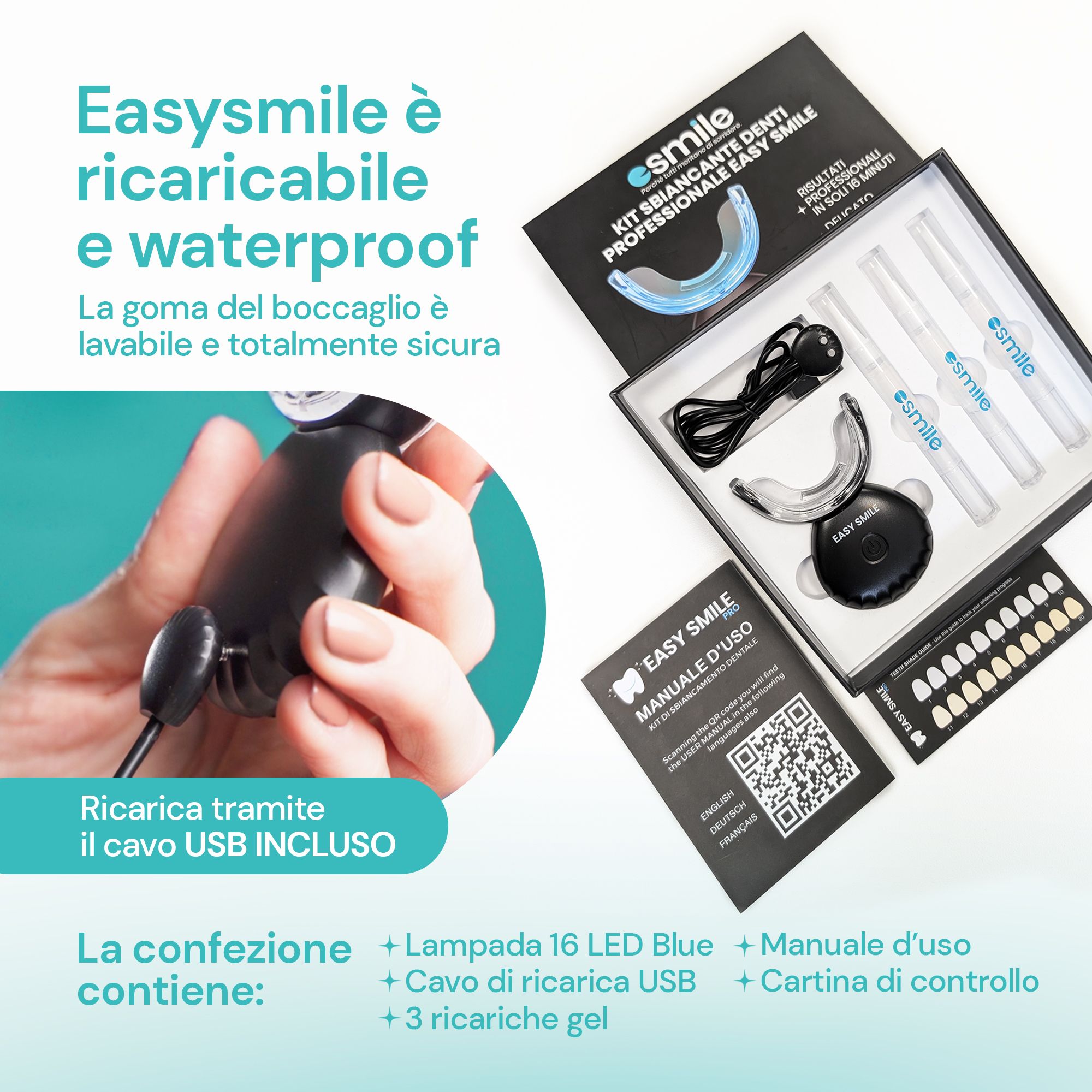esmile - Kit Sbiancante Denti Professionale 32 Led