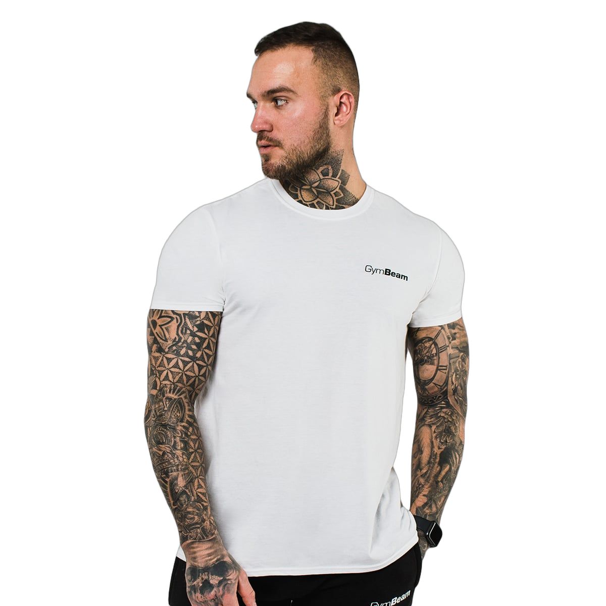 GymBeam T-shirt uomo Basic vestibilità regular manica corta White