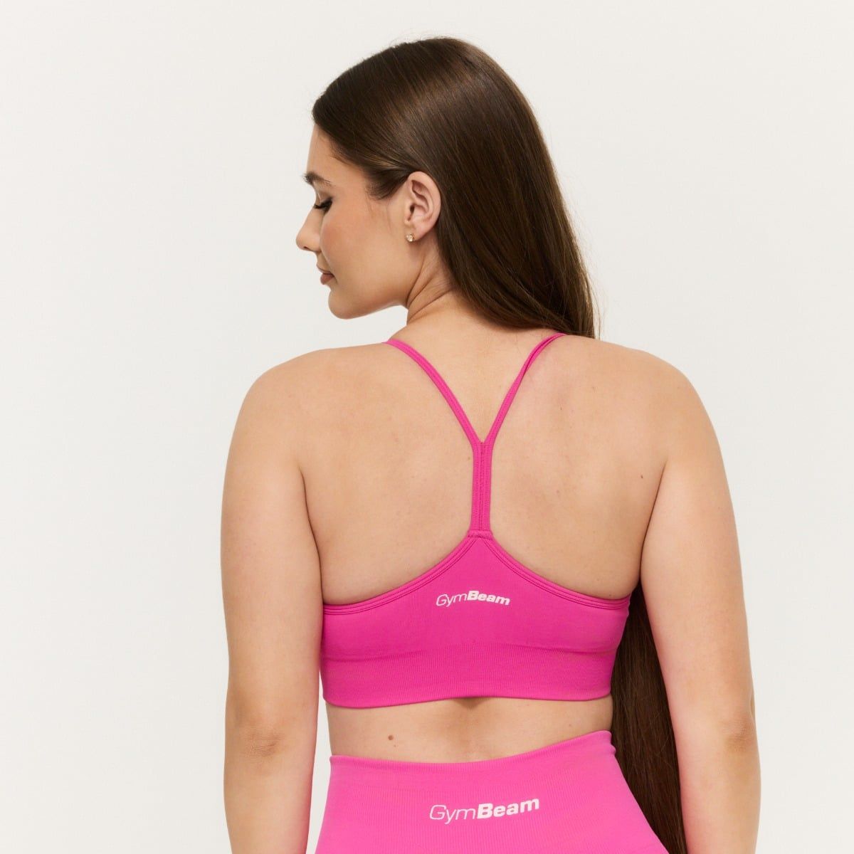 GymBeam Reggiseno sportivo donna Sculpt Seamless senza cuciture rosa