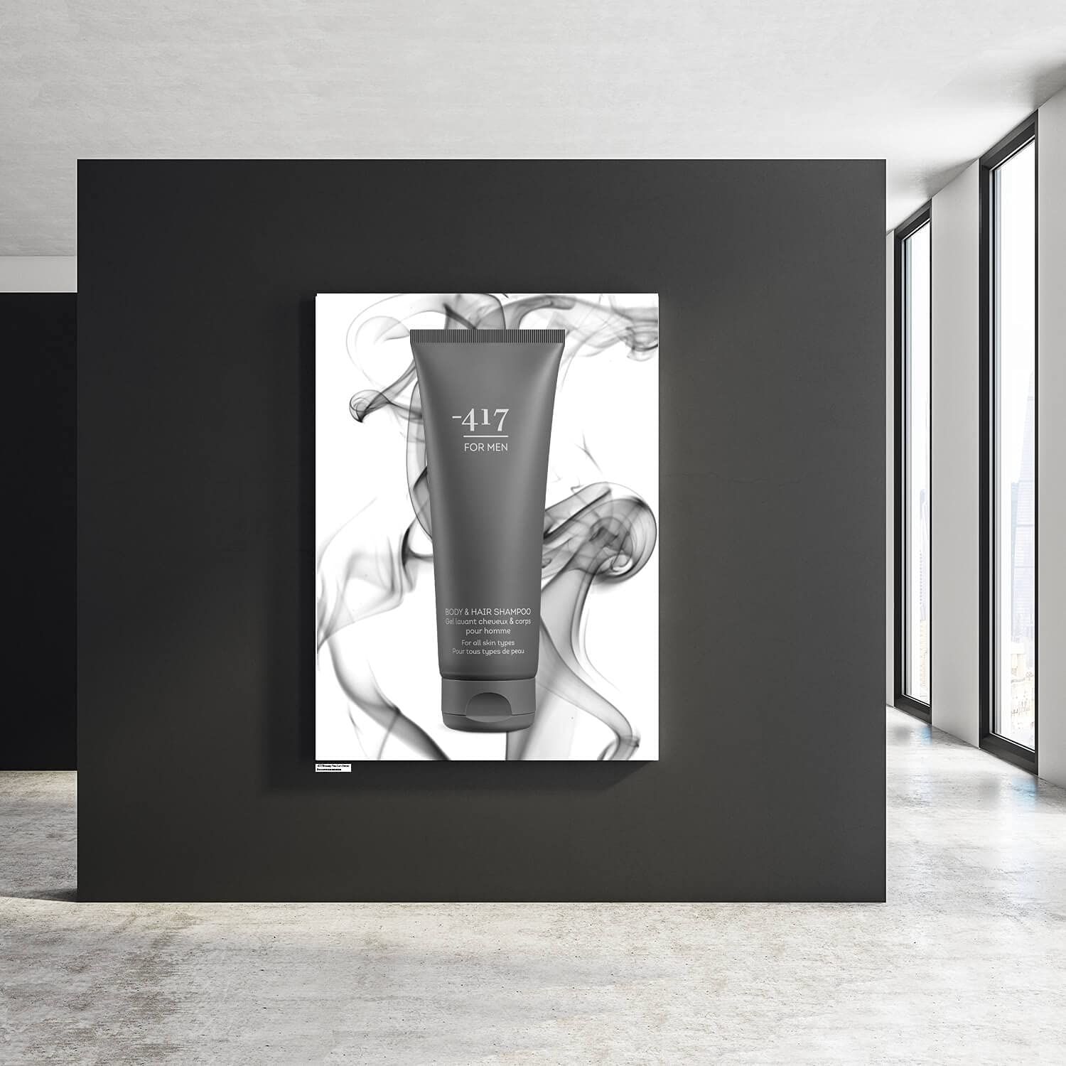 417 Dead Sea Cosmetics Shampoo corpo e capelli per uomo con burro di karité e aloe vera, 8,4 oz