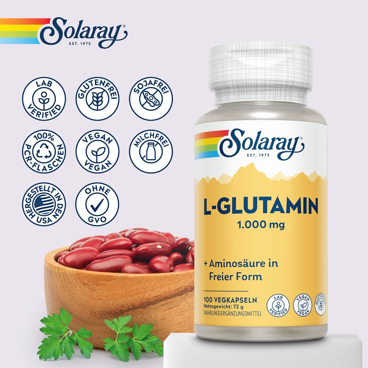 Solaray Capsule di L-Glutammina
