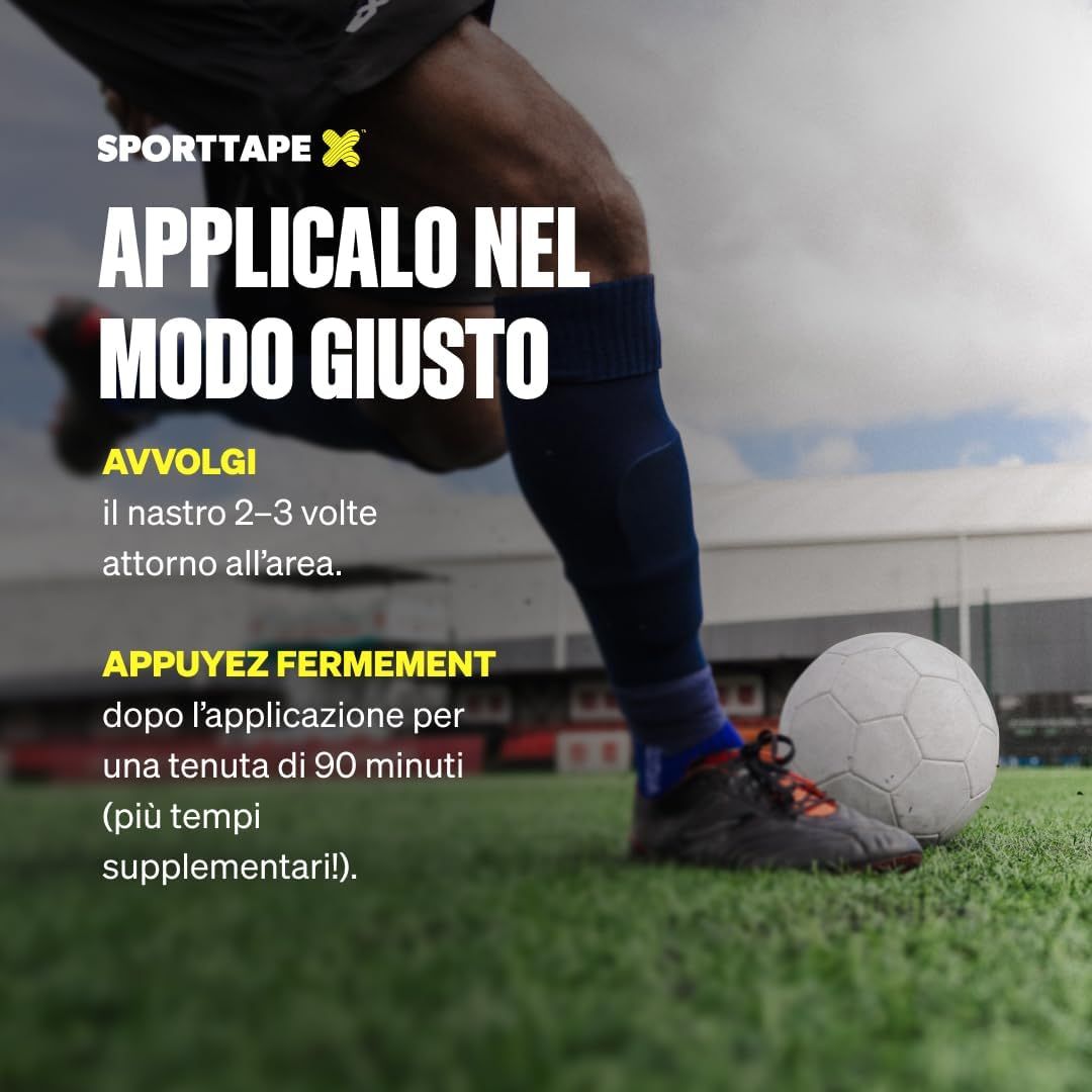 SPORTTAPE Bendaggio Autoadesivo - 5 cm x 4,5 m Blu Navy