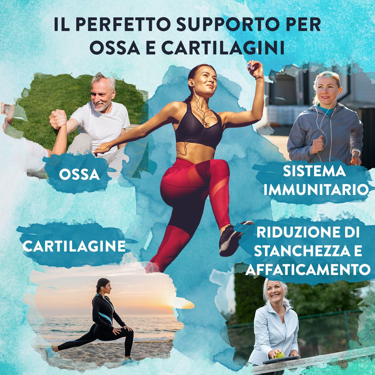 Primo piano degli ingredienti e delle informazioni nutrizionali sulla confezione di Aavalabs Glucosamina HCL & Condroitina Complex.