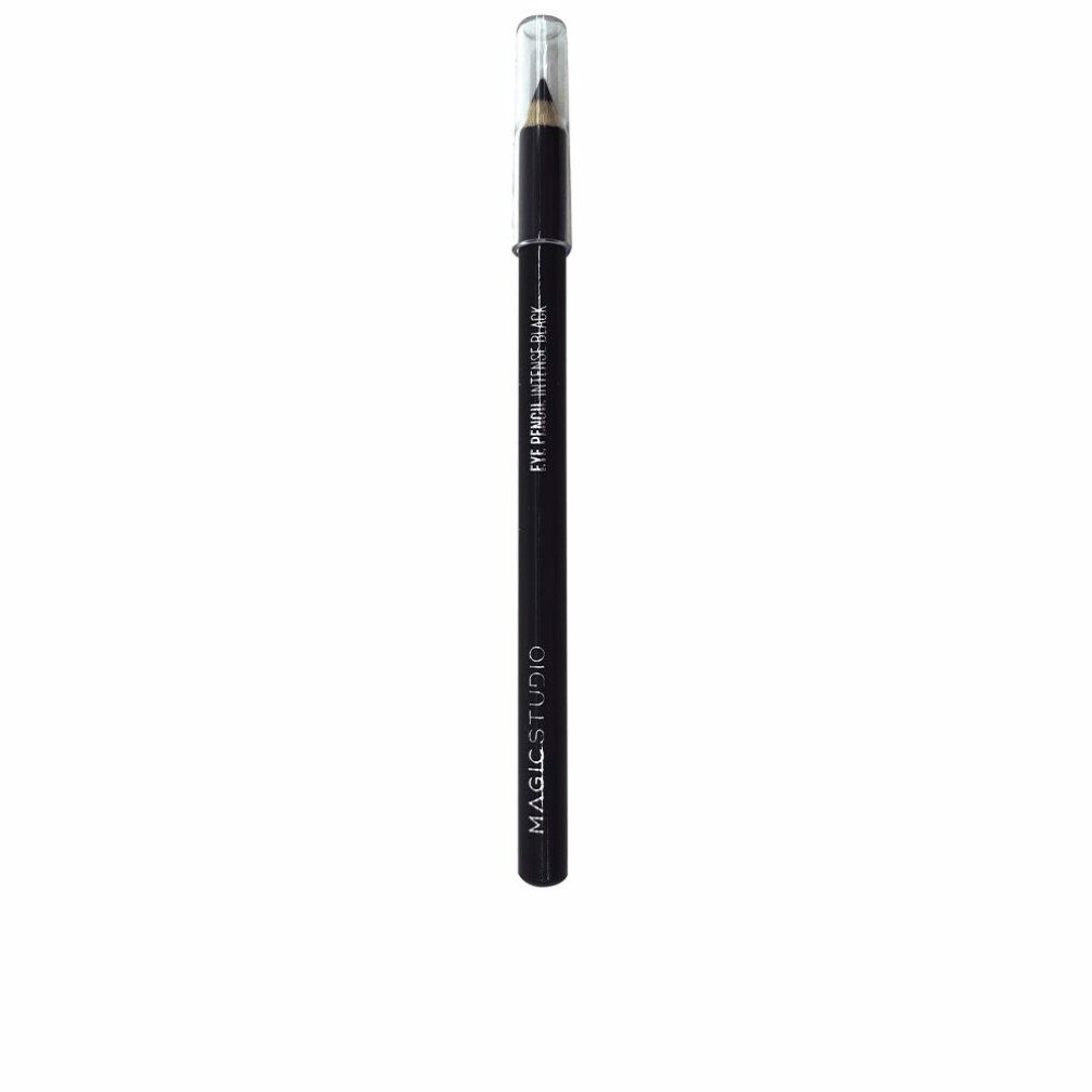 Matita occhi nera con cappuccio trasparente. Scritta "EYE PENCIL Intense Black". Marchio: MAGIC STUDIO.