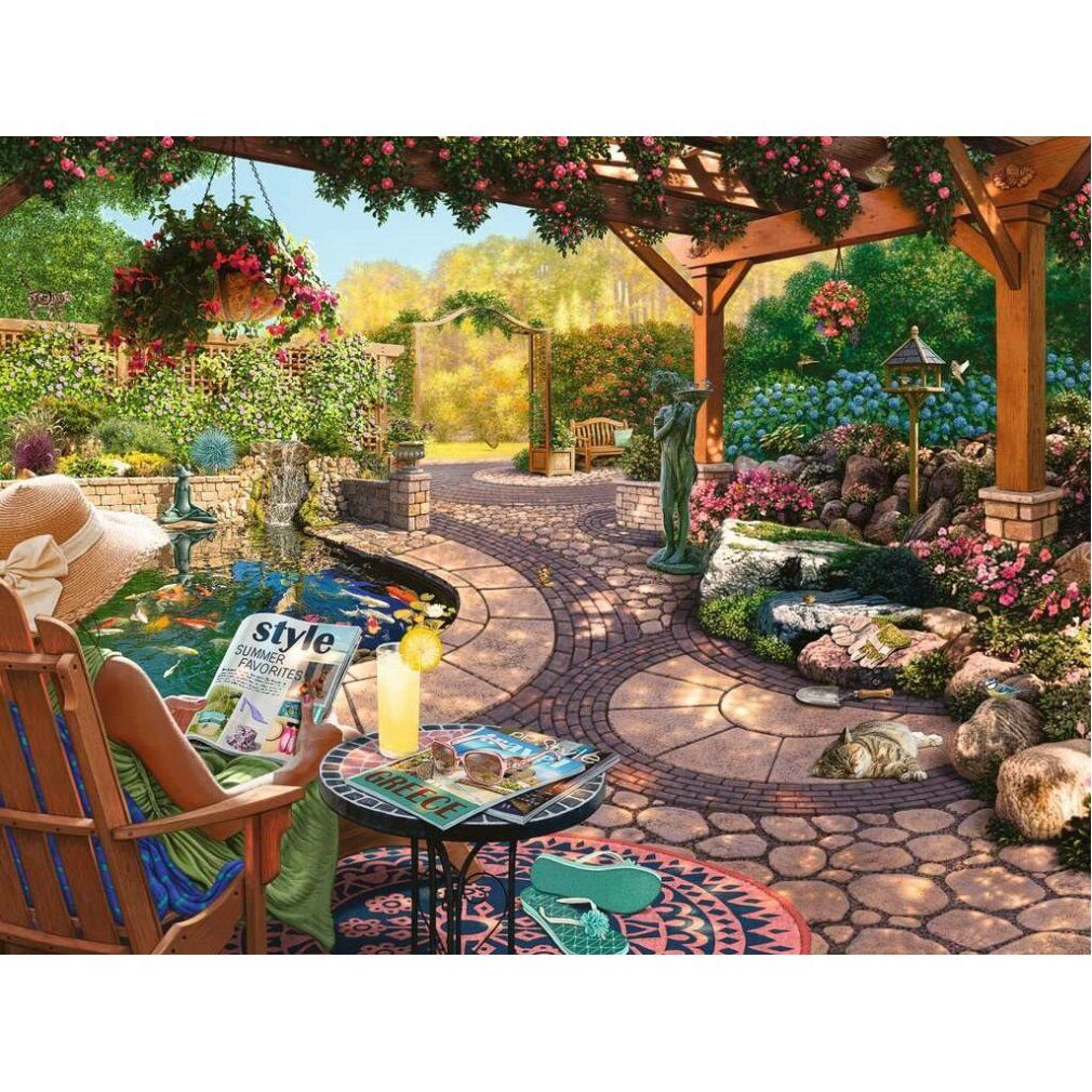 ravensburger Puzzle Gemütlichkeit im lauschigen Garten xl 750 pezzi