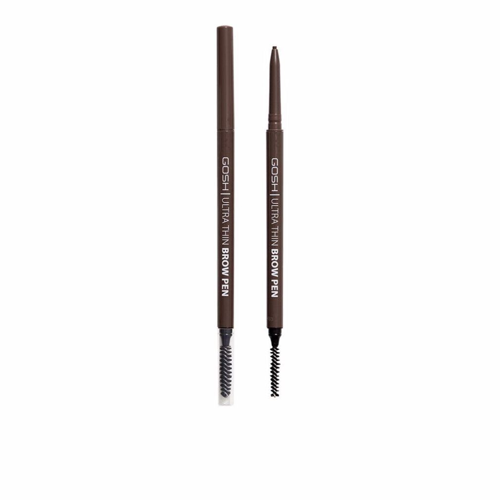 Due matite per sopracciglia. Una con spazzola, l'altra con punta sottile. Entrambe con la scritta "GOSH Ultra Thin Brow Pen".