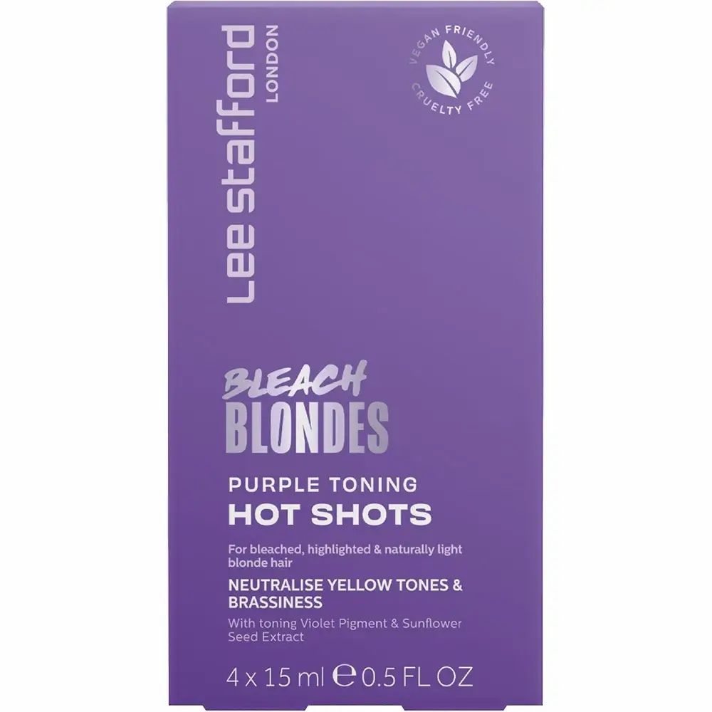 LEE STAFFORD Bleach Blondes Purple Toning Hot Shots – Trattamento anti-giallo