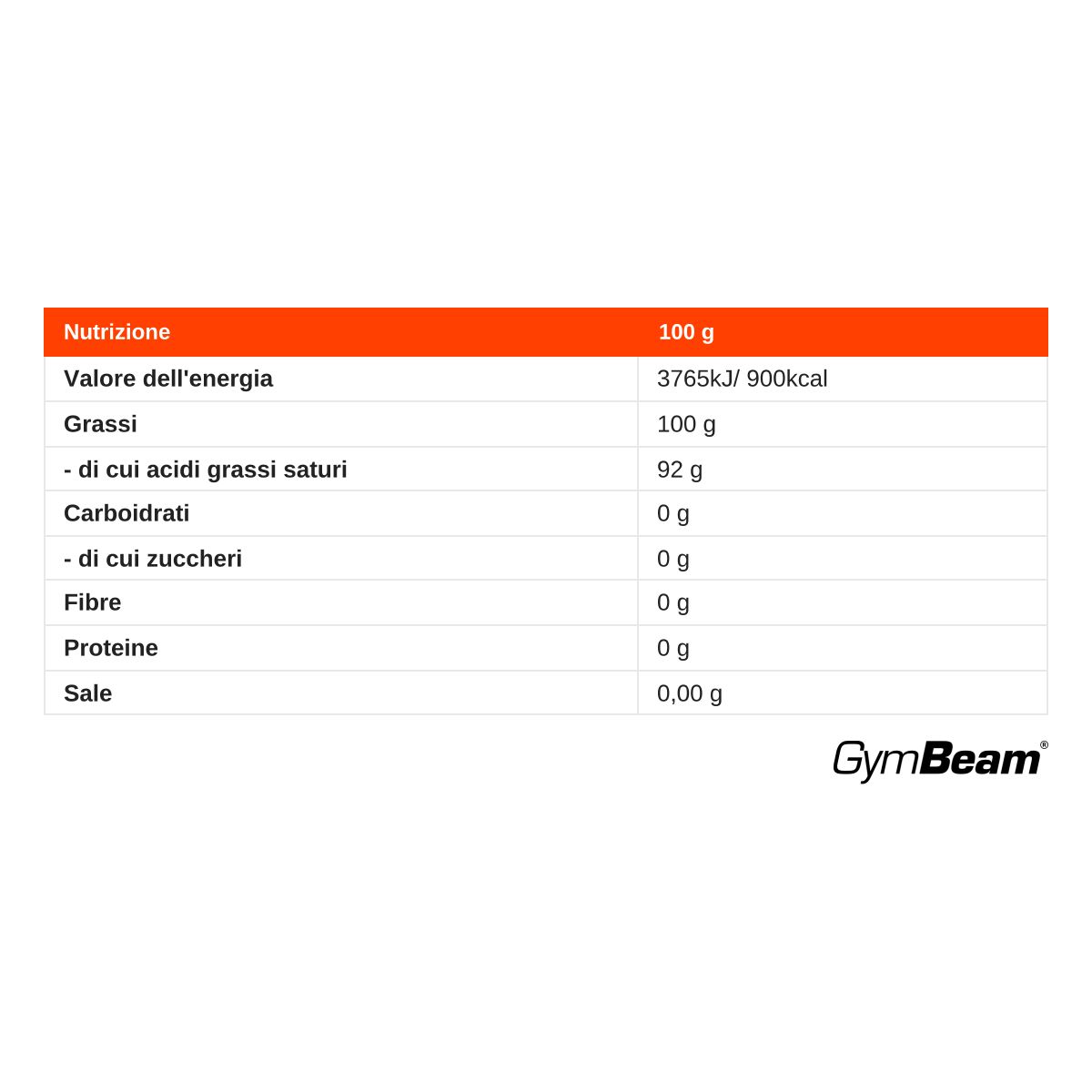 GymBeam Olio di Cocco RBD olio vegetale raffinato liquido