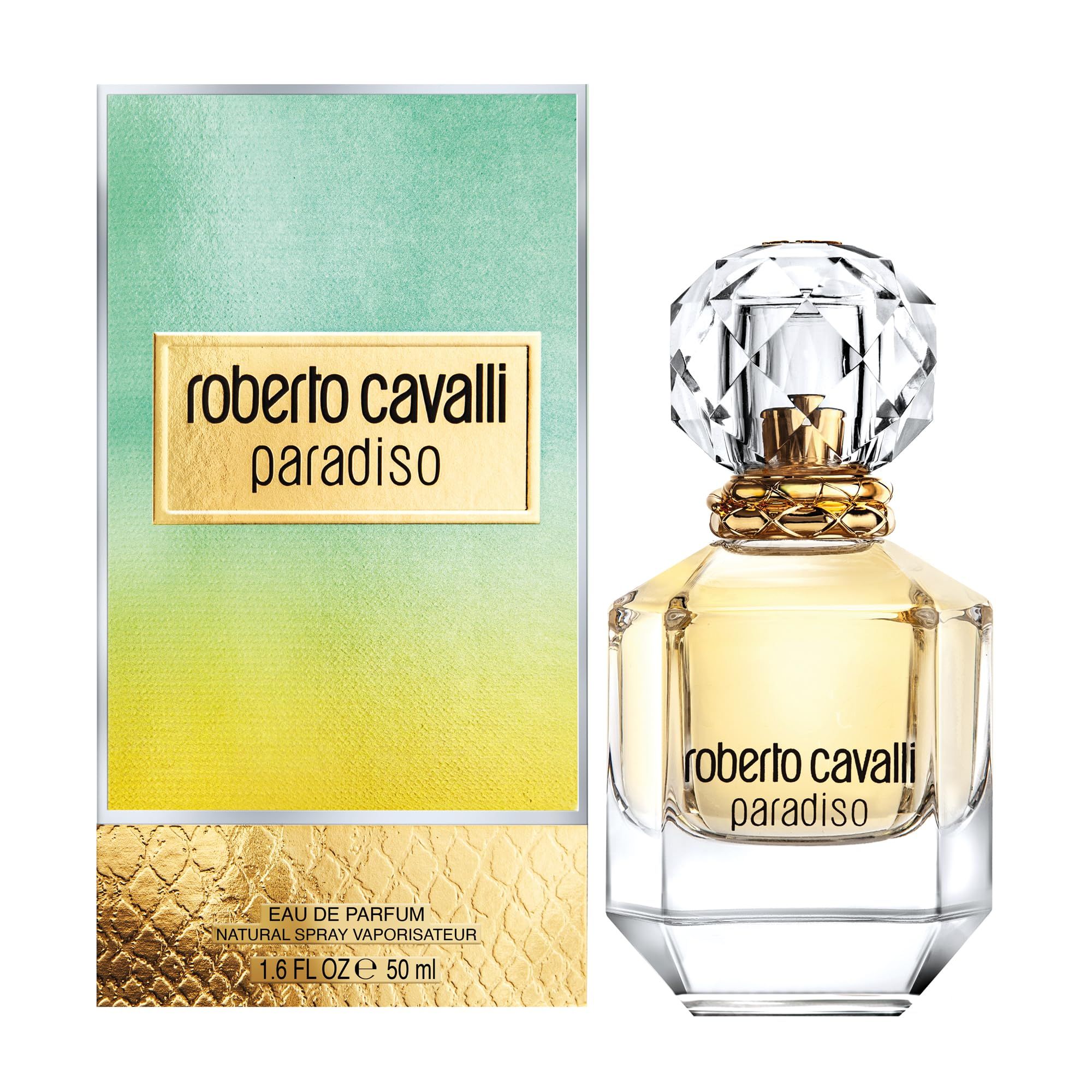 Flacone di profumo e confezione. Flacone con tappo di cristallo, collana dorata, scritta dorata. Confezione con goffratura dorata.
