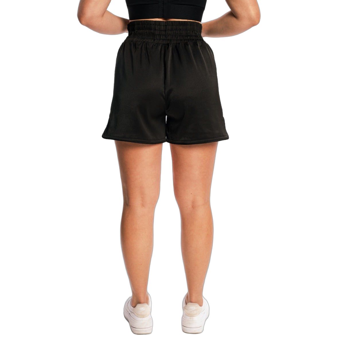 GymBeam Pantaloncini donna Combat Boxing regular vita alta con cordoncino nero
