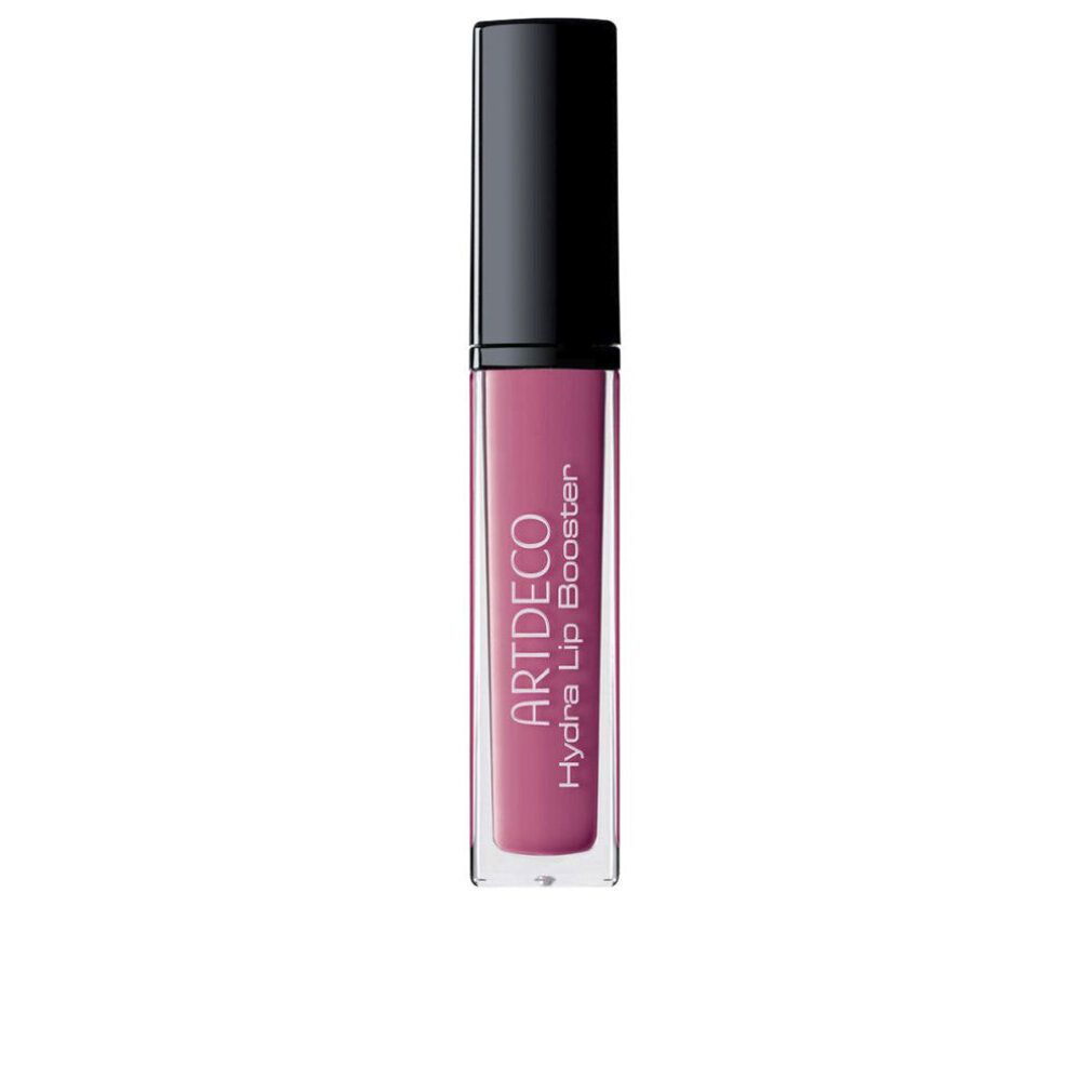 HYDRA LIP Booster, colore rosa. Tappo nero, tubo trasparente. Testo: ARTDECO, Hydra Lip Booster.