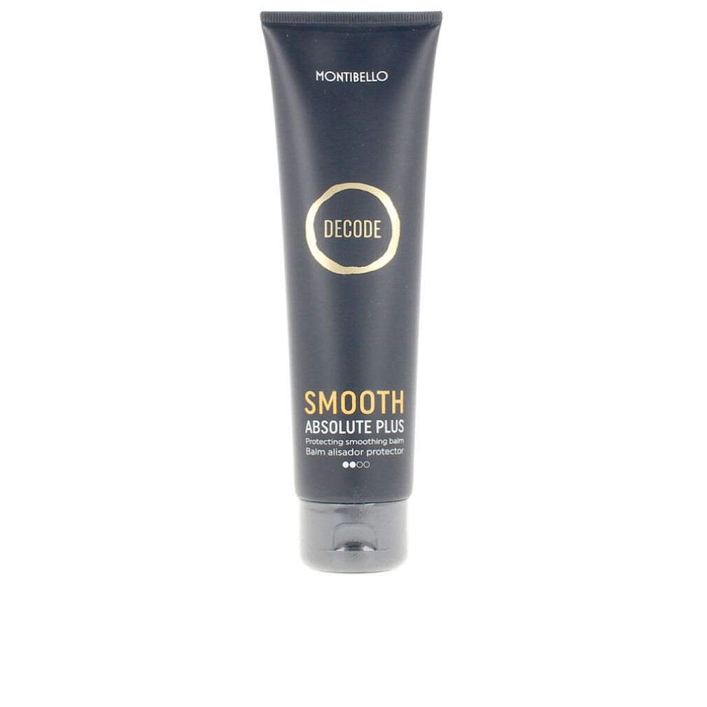 Tubo grigio scuro con nome del prodotto e del marchio. Cerchio dorato con "DECODE". "SMOOTH ABSOLUTE PLUS" in oro.