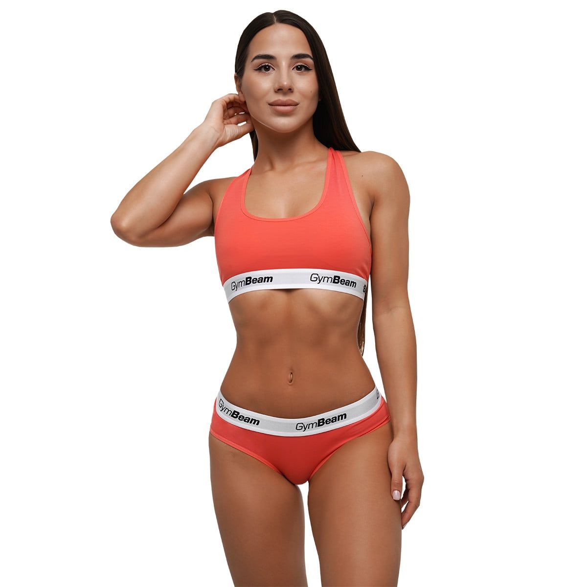 GymBeam Slip donna 3Pack classic in cotone ed elastan Strawberry Red