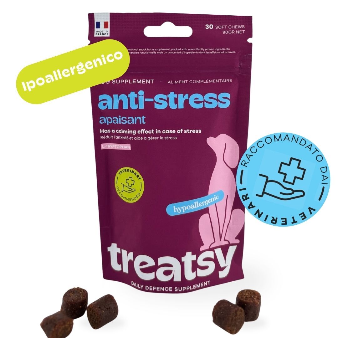 Sacchetto di snack "anti-stress" per cani, ipoallergenico, 30 pezzi.
