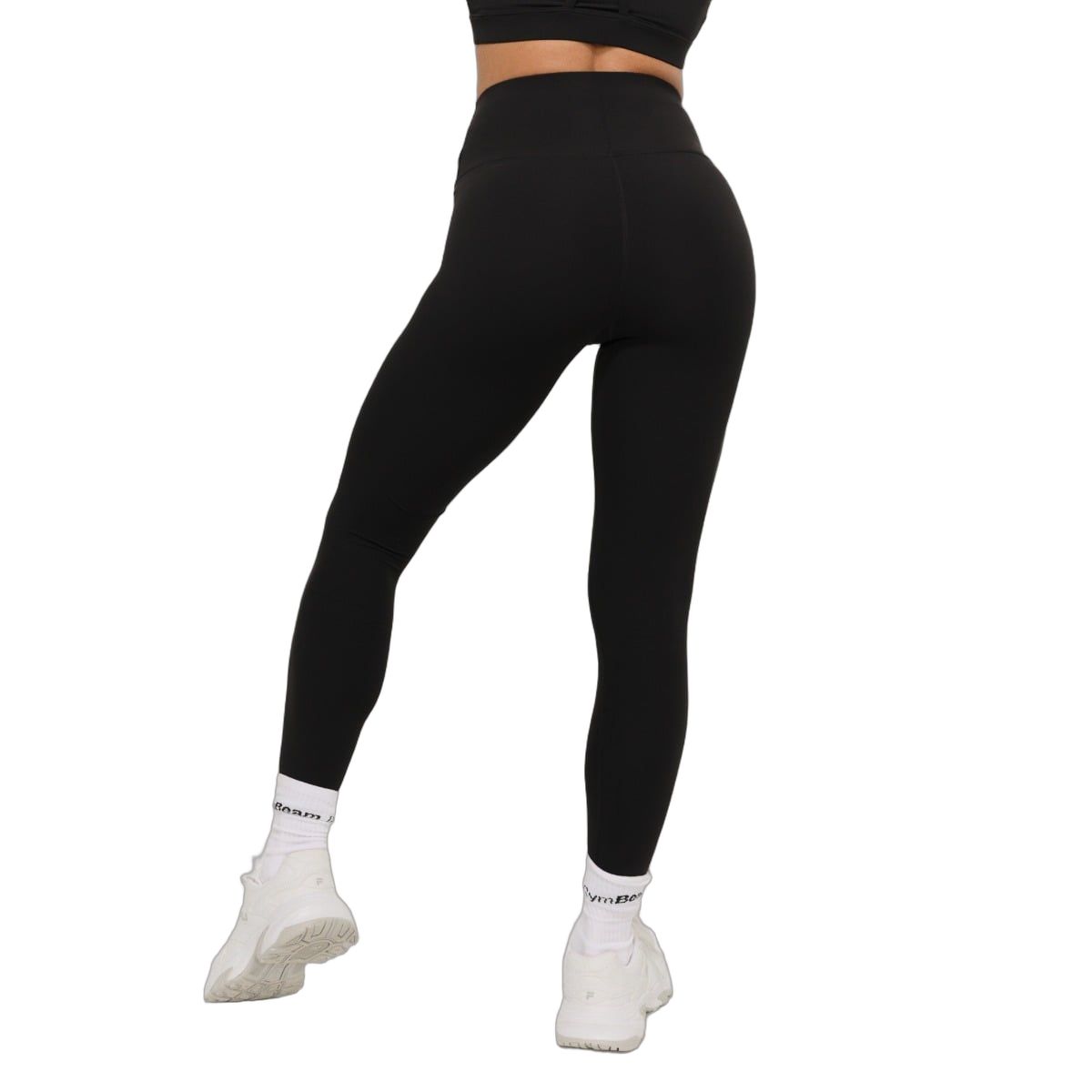 GymBeam Leggings donna BEAT Black a vita alta senza tasche
