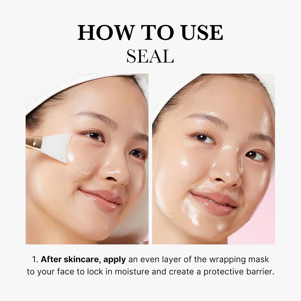 Istruzioni per l'uso. Donna che applica la maschera. Donna con maschera. Donna che rimuove la maschera.