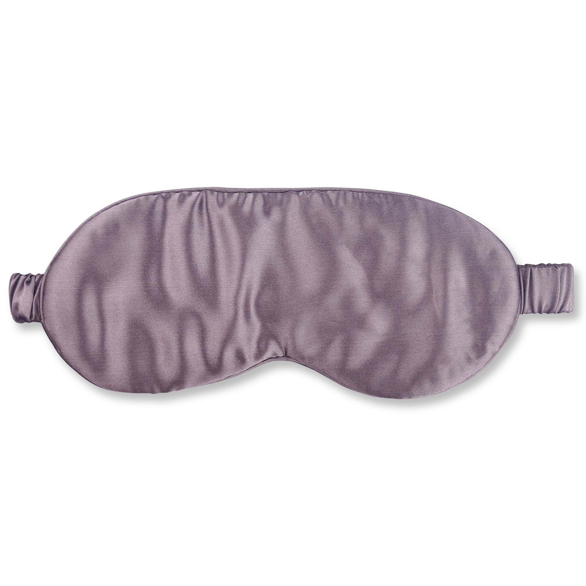 Maschera per dormire in seta grigia con elastici.