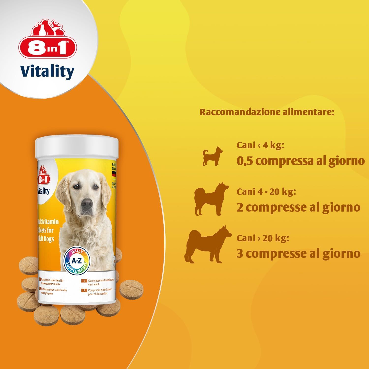 8in1 Compresse Multivitaminiche Adulto