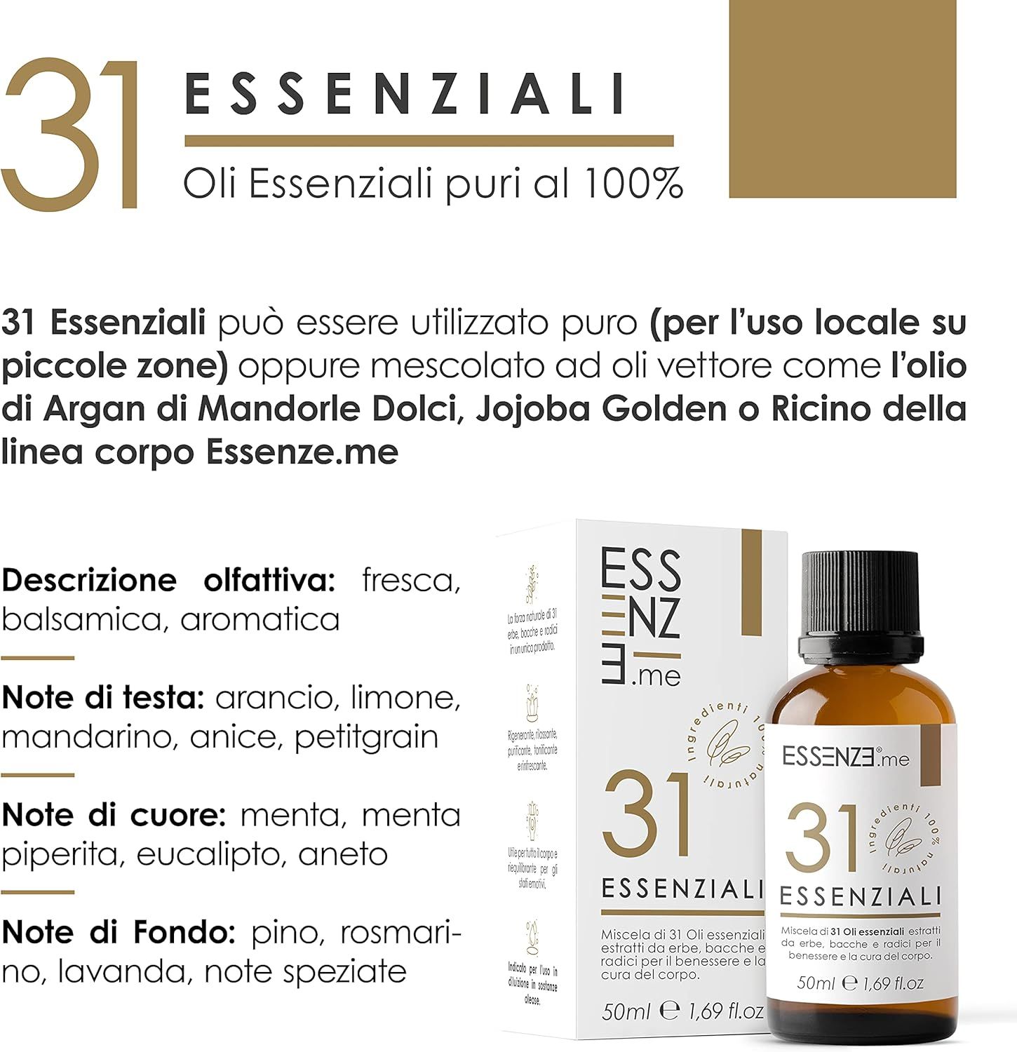 Essenze.me 31 Essenziali Olio alle 31 Erbe Multiuso - 50 ml