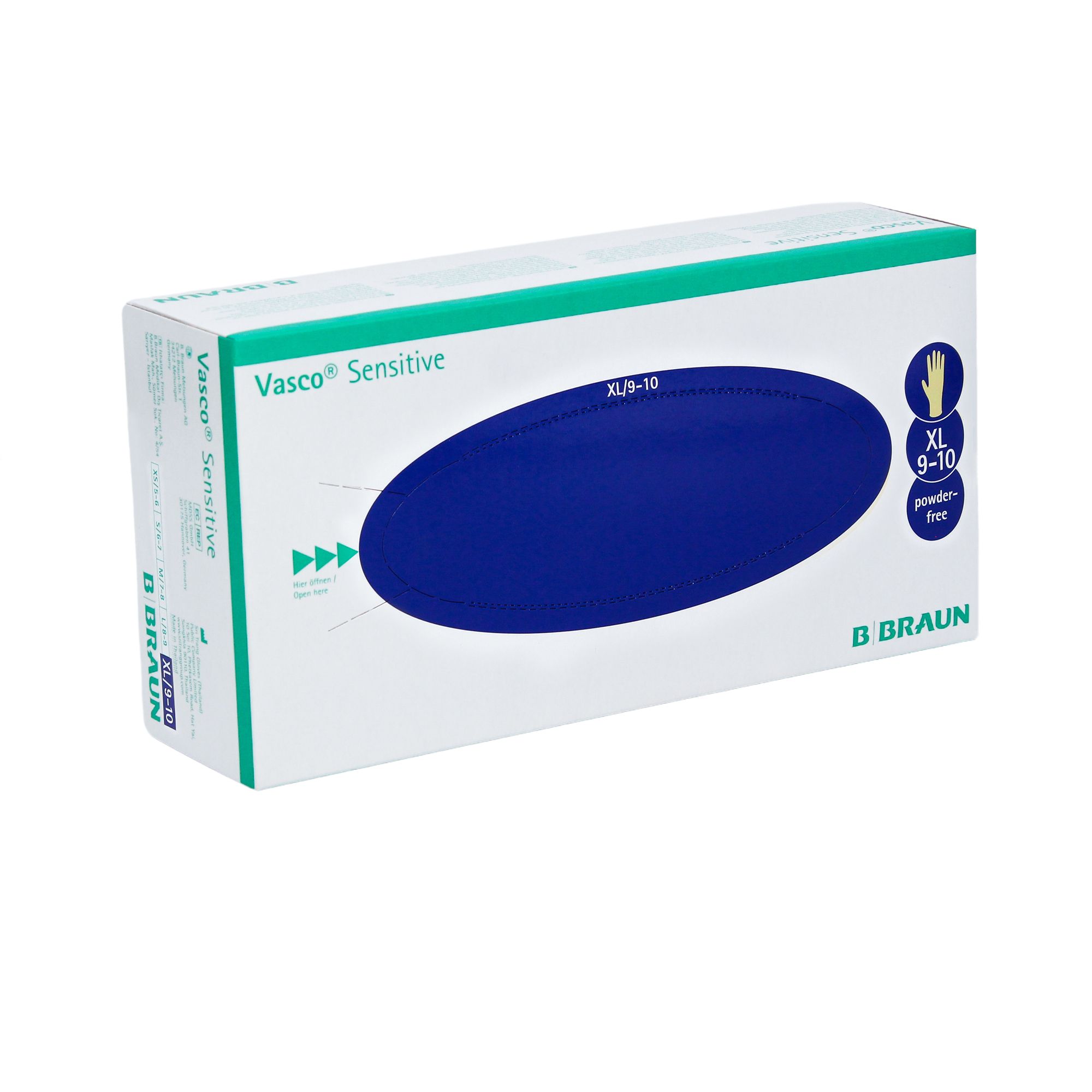 B. Braun Vasco® Sensitive Latex Examination guanti