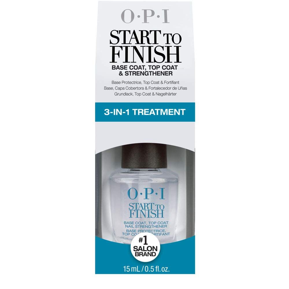 OPI Start To Finish 3-in-1 Rafforzatore unghie, Base e Top Coat 15ml