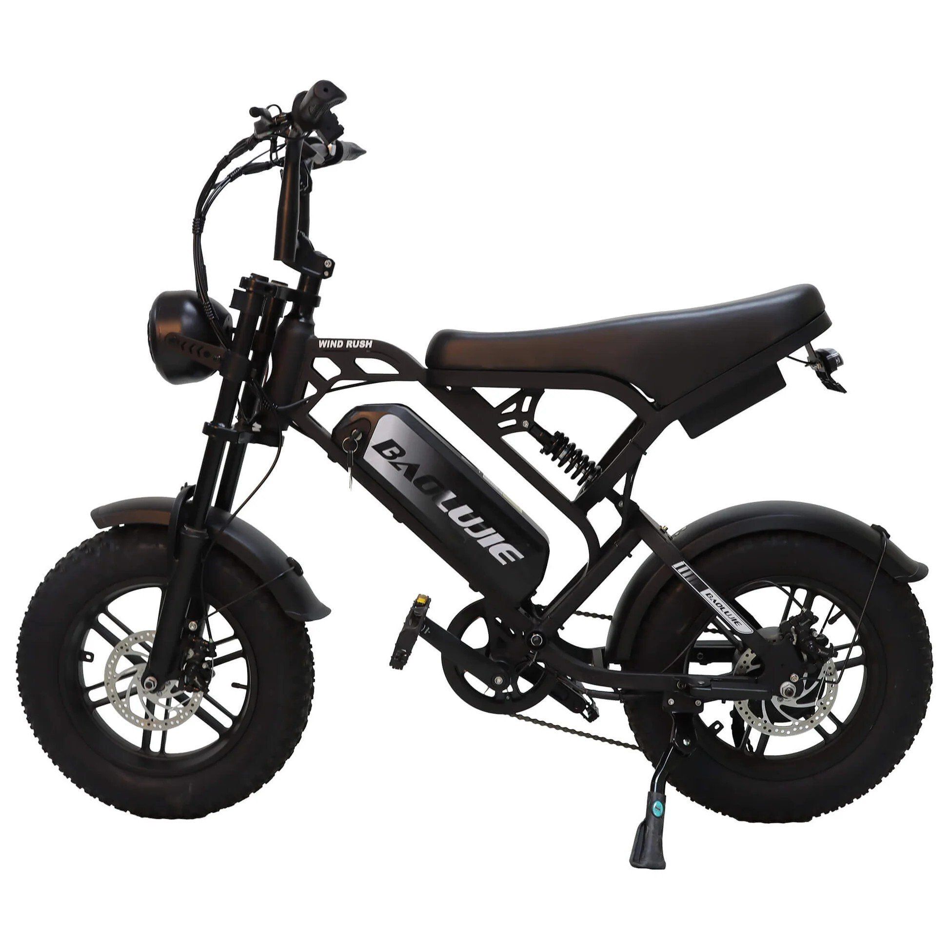 BAOLUJIE F2 Bici Elettrica Full Suspension, 48V 13Ah, 16"x4.0"