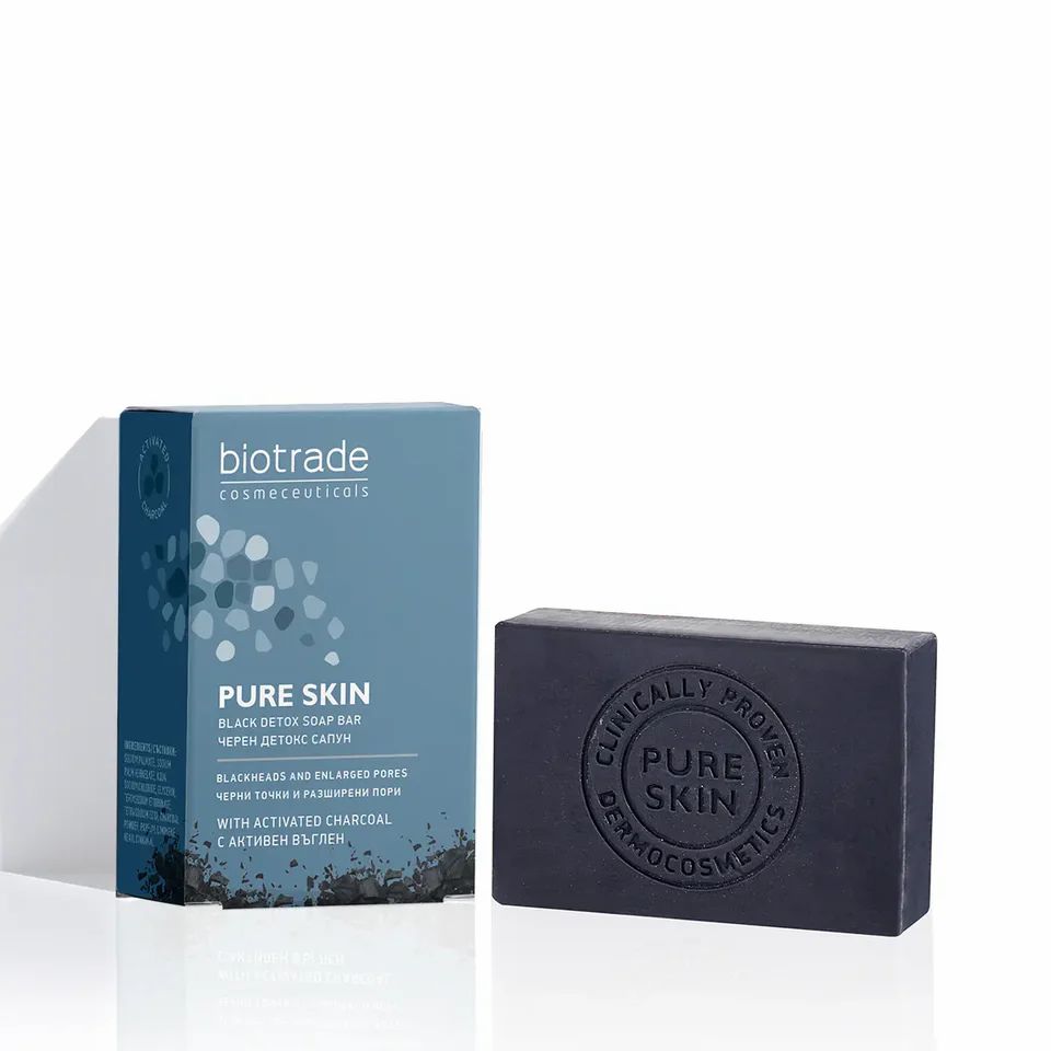 Pure Skin Sapone Nero Naturale con Carbone Attivo – Detox Profondo, per Punti Neri e Pori Dilatati