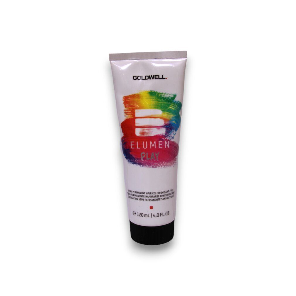 Tubo di colorazione per capelli ELUMEN PLAY Goldwell. Design multicolore.
